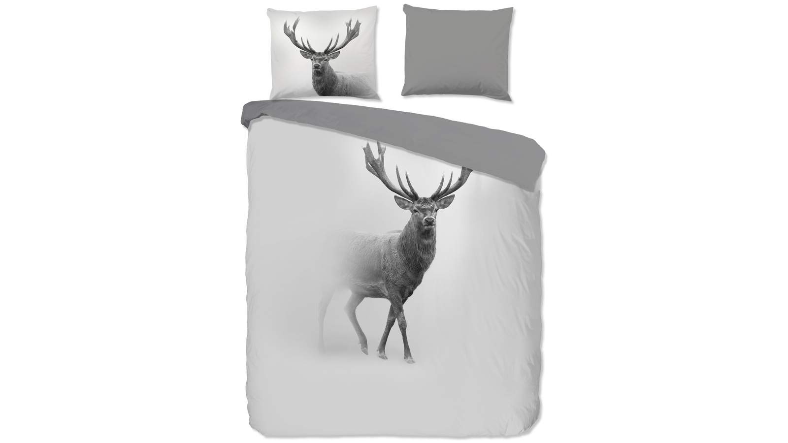 Dekbedovertrek Pure Grey Deer - Grey