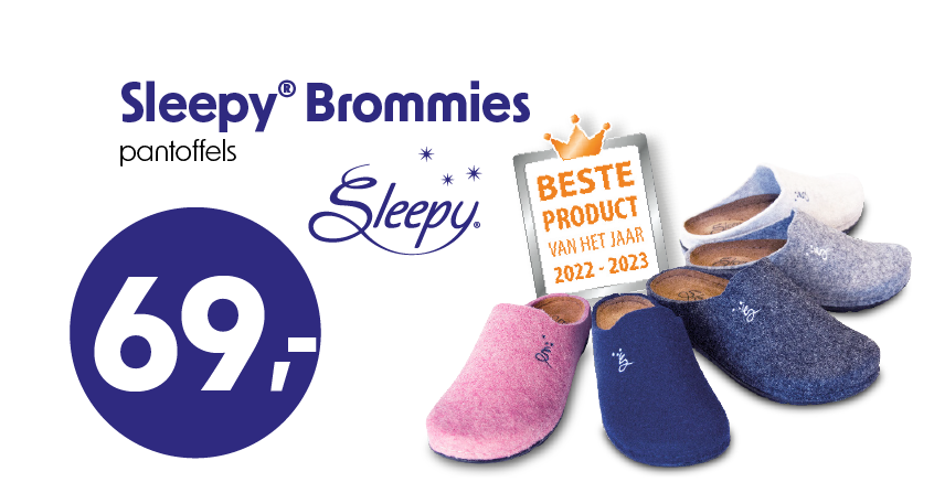 Pantoffels Sleepy Brommies vanaf 69 euro