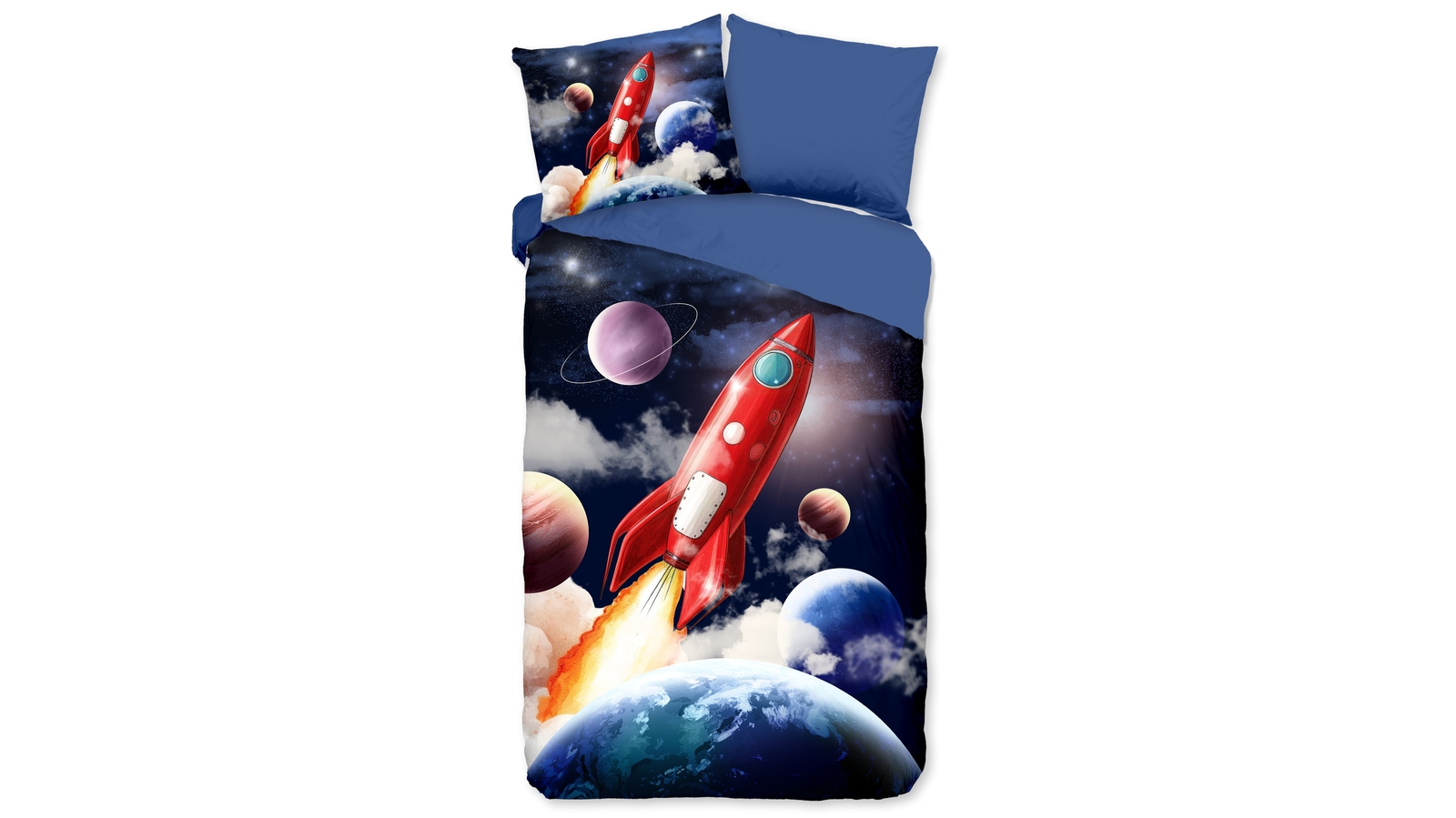 Dekbedovertrek Kids Pure Rocket - Blue