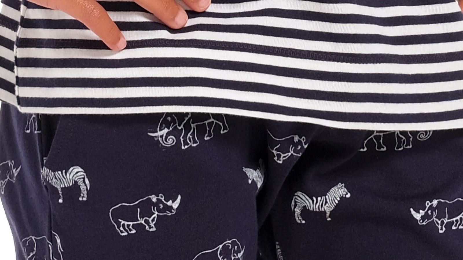 Pyjama Meisjes Pasha Strepen Zebra - Donkerblauw