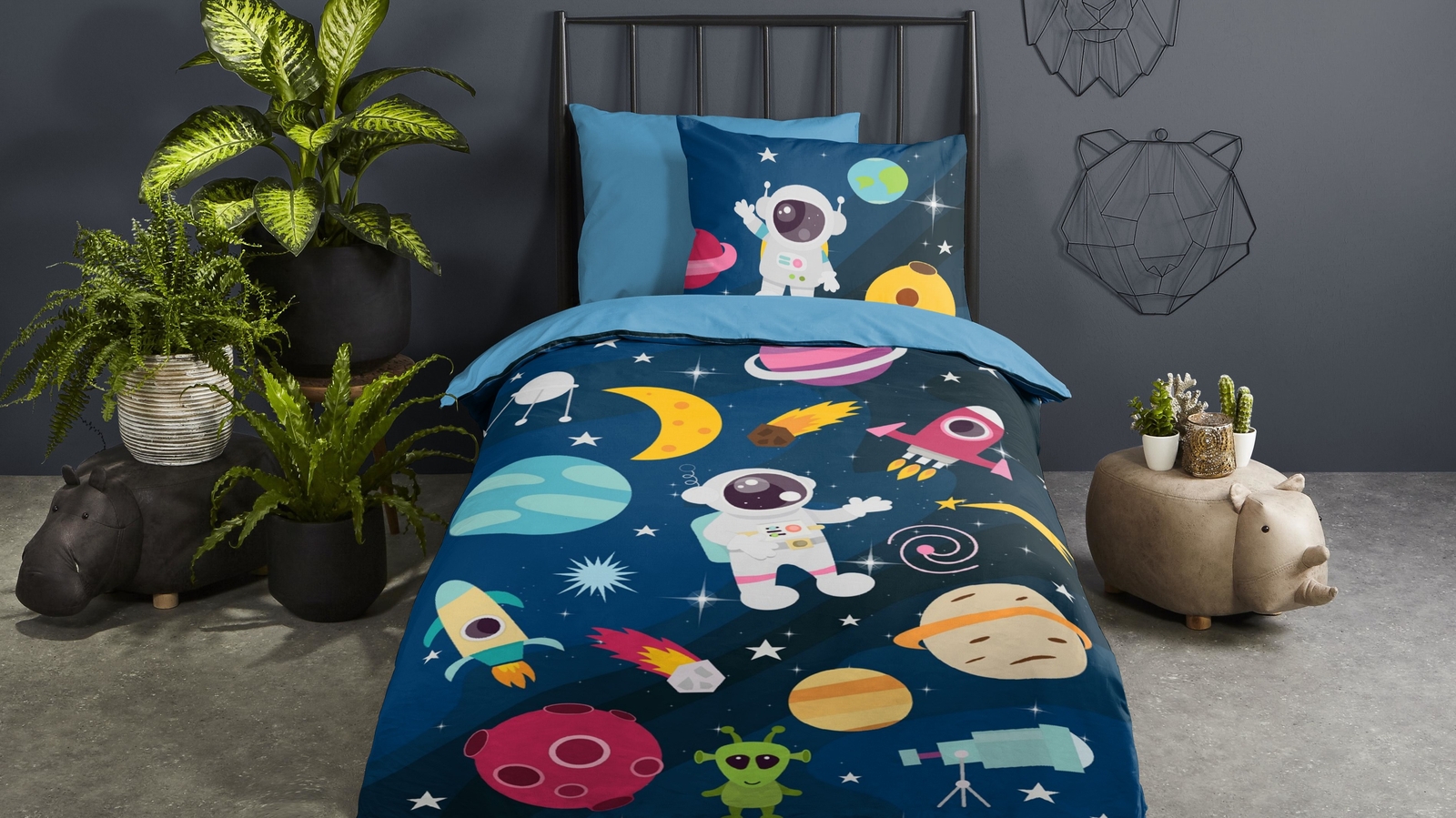 Dekbedovertrek Kids Pure Planets - Multi
