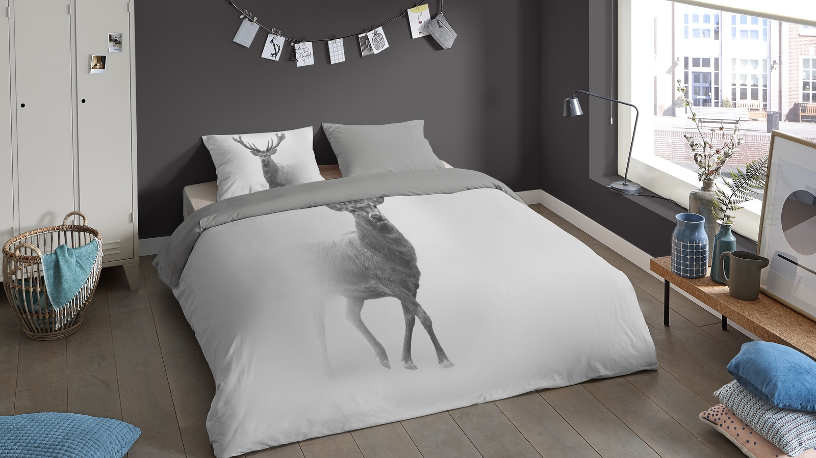 Dekbedovertrek Pure Grey Deer - Grey