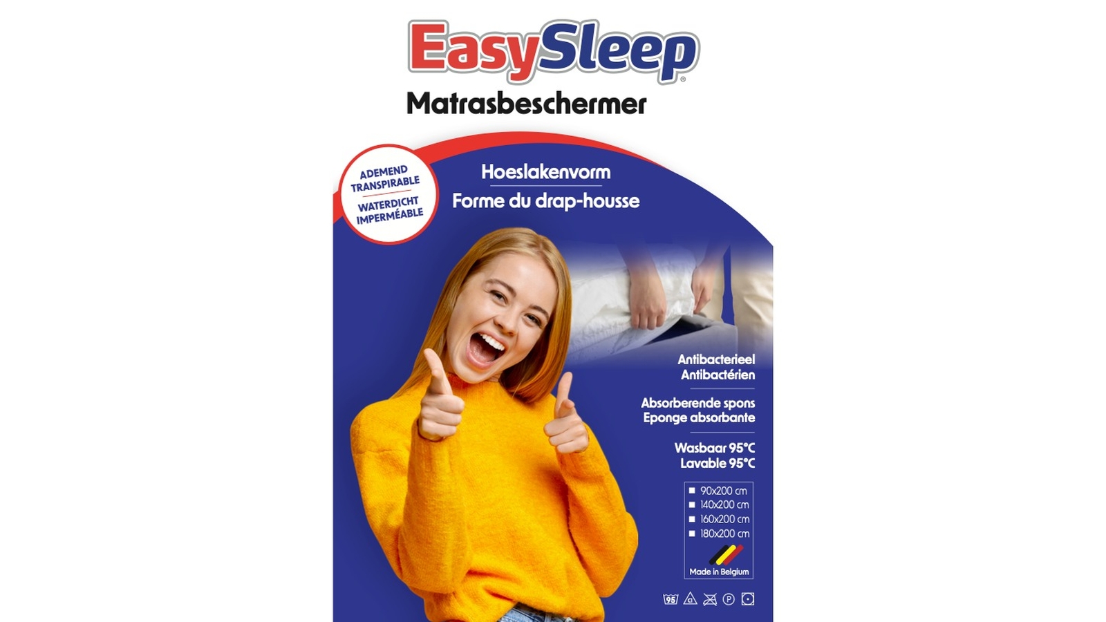 Matrasbeschermer Easysleep Hoesvorm - Waterdicht