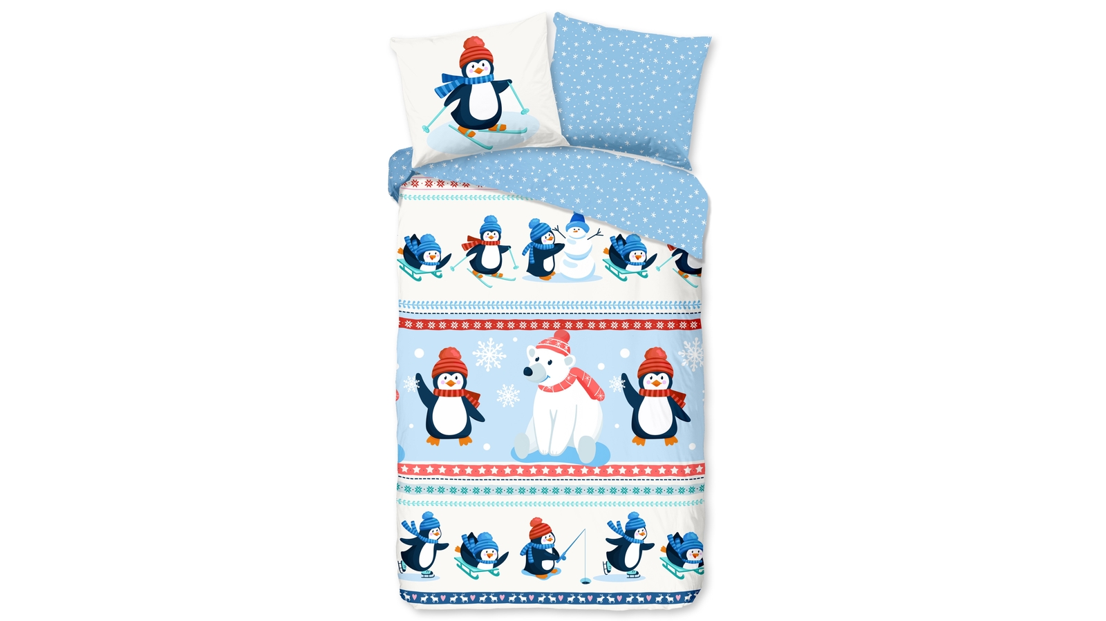 Dekbedovertrek Kids Good Morning Penguins - Multi