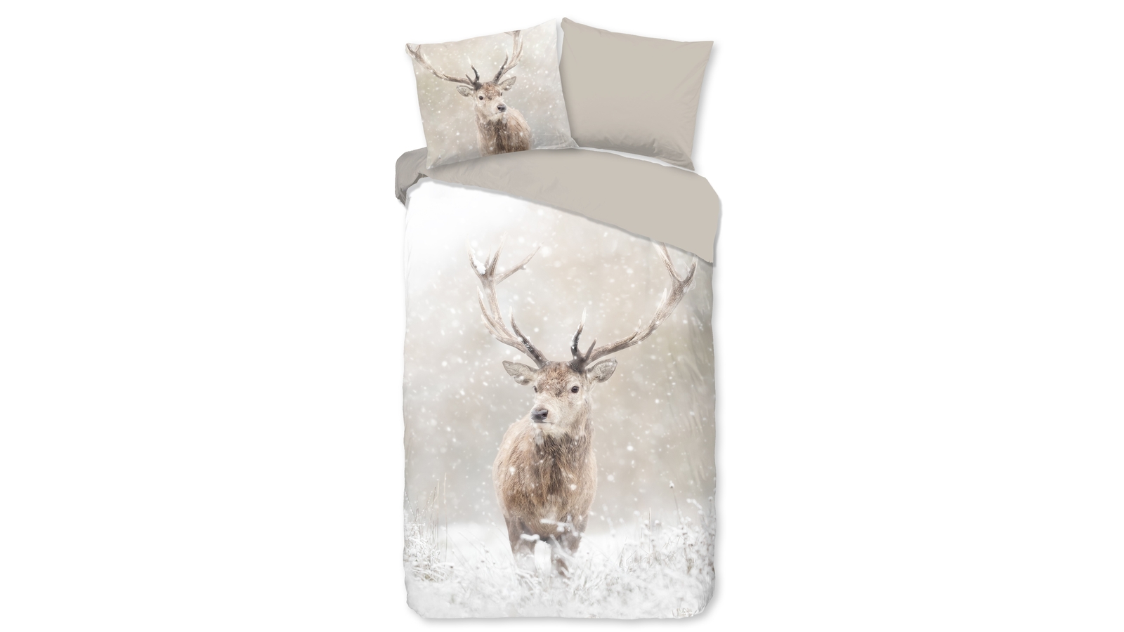 Dekbedovertrek Good Morning Snowydeer - Sand