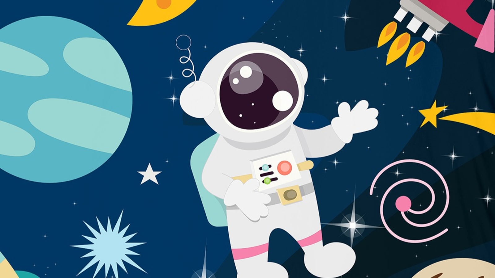Dekbedovertrek Kids Pure Planets - Multi