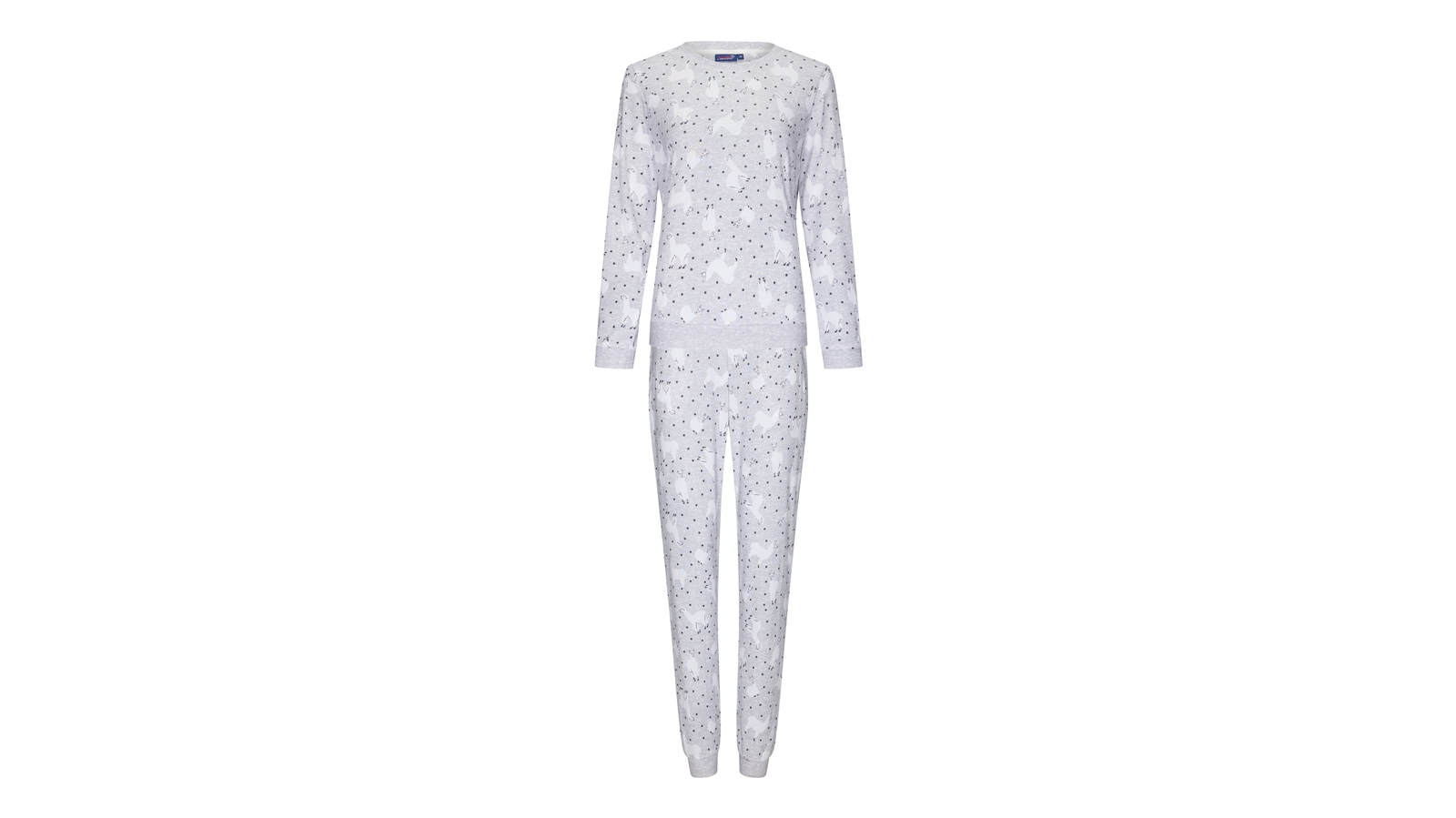 Pyjama Dames Pasha Alpaca Velours - Light Grey