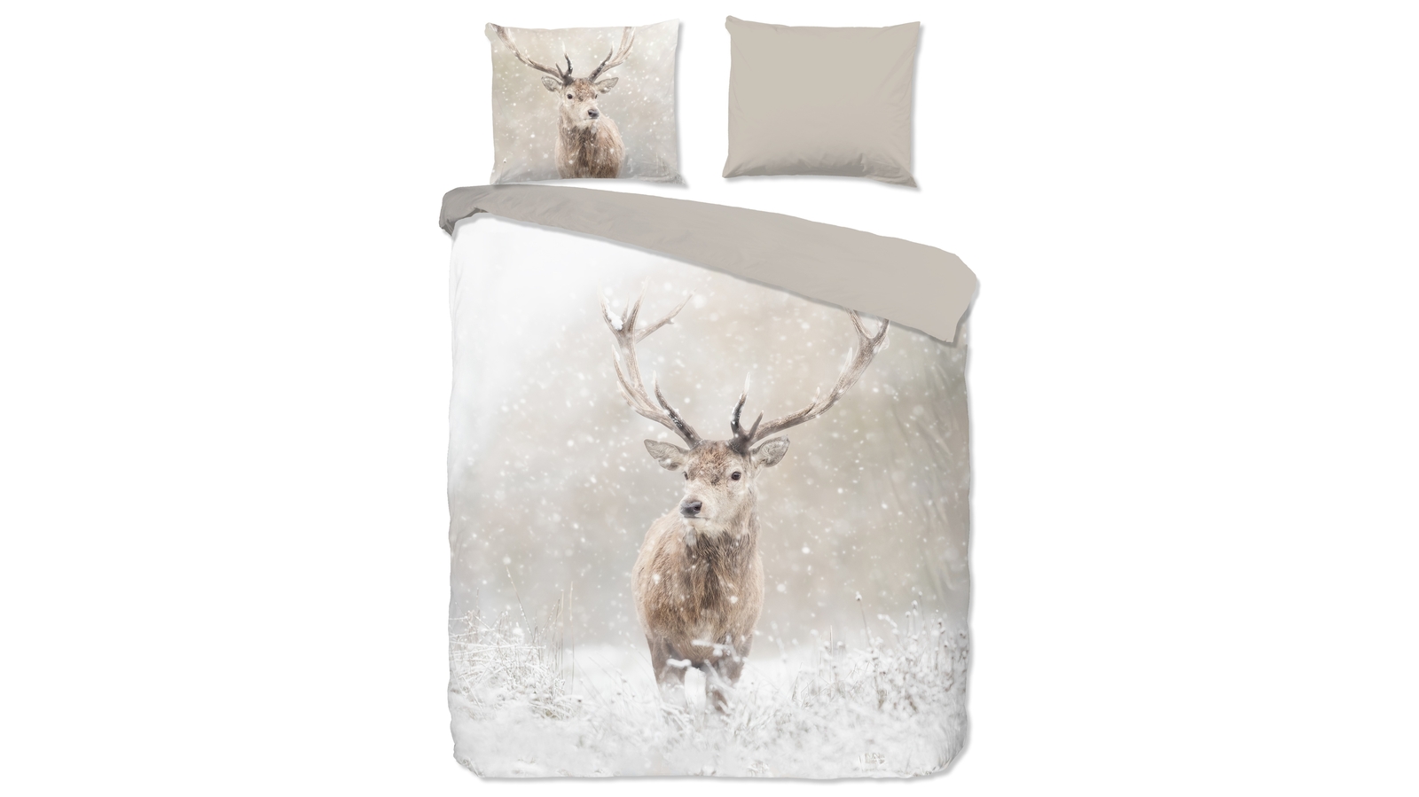 Dekbedovertrek Good Morning Snowydeer - Sand